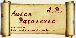 Anica Matošević vizit kartica